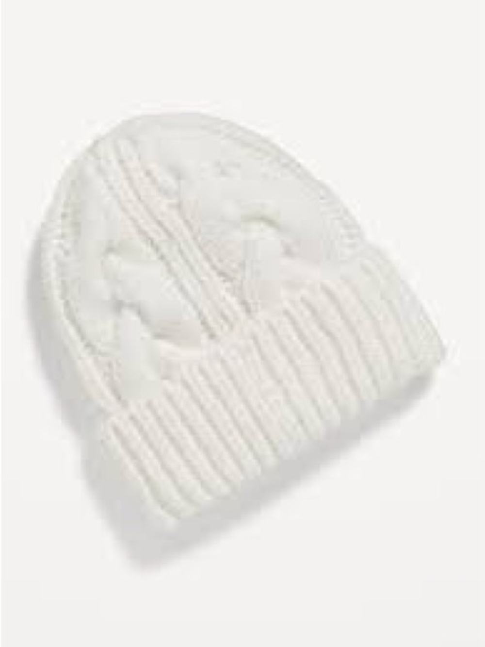 Old Navy Ivory Cable-Knit Beanie